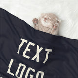 Custom Navy Cream Pet Blanket