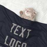 Custom Navy Gray Pet Blanket