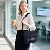 Custom Navy Gray Lunch Bag