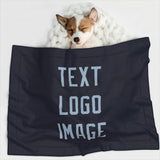 Custom Navy Light Blue Pet Blanket