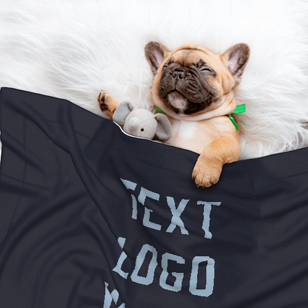 Custom Navy Light Blue Pet Blanket