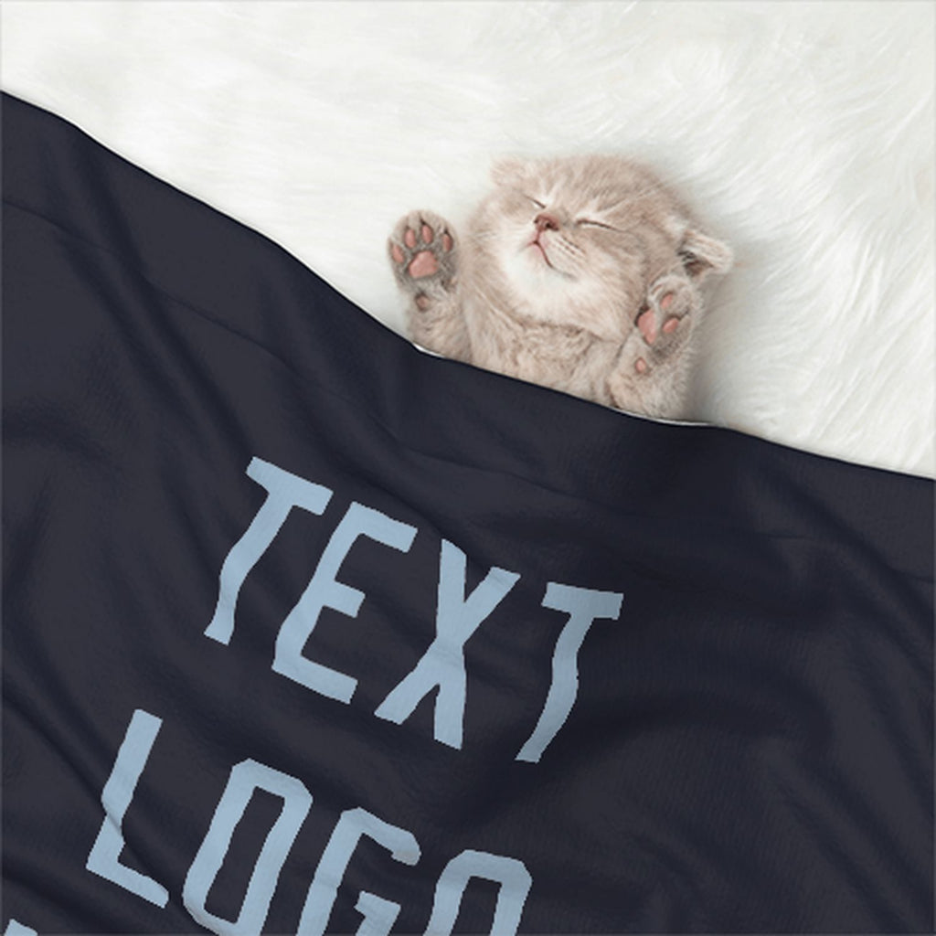 Custom Navy Light Blue Pet Blanket