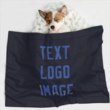Custom Navy Sky Blue Pet Blanket