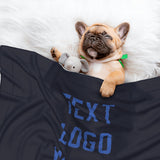 Custom Navy Sky Blue Pet Blanket