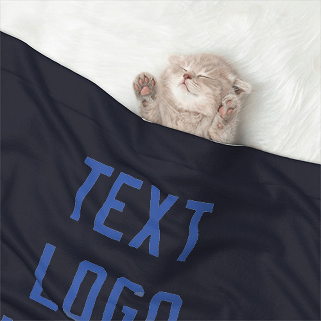 Custom Navy Sky Blue Pet Blanket