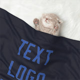 Custom Navy Sky Blue Pet Blanket