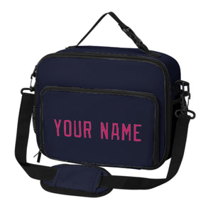 Custom Navy Pink Lunch Bag
