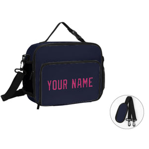 Custom Navy Pink Lunch Bag