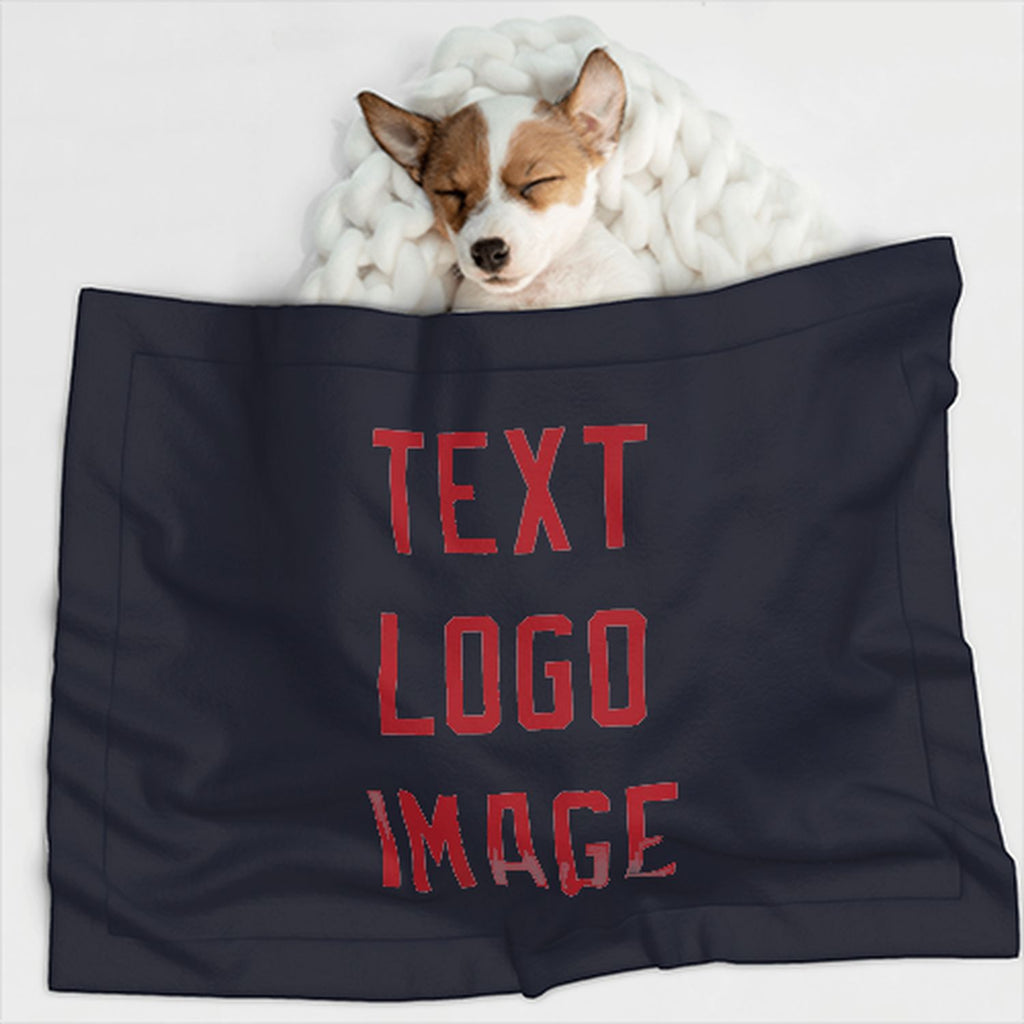 Custom Navy Red Pet Blanket