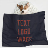 Custom Navy Coral Red Pet Blanket