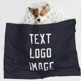 Custom Navy White Pet Blanket