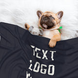 Custom Navy White Pet Blanket