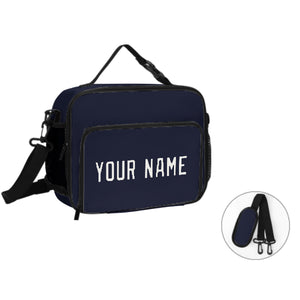 Custom Navy White Lunch Bag
