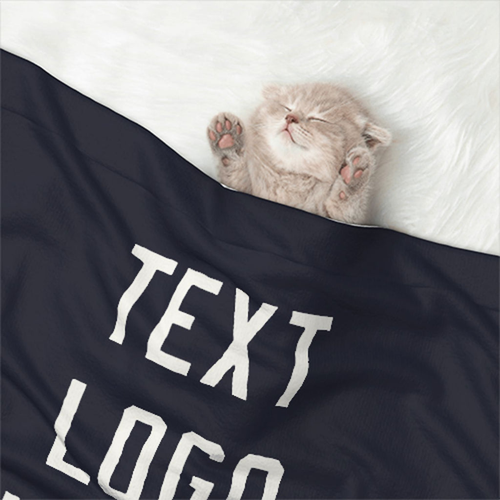 Custom Navy White Pet Blanket