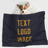 Custom Navy Yellow Pet Blanket