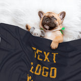 Custom Navy Yellow Pet Blanket