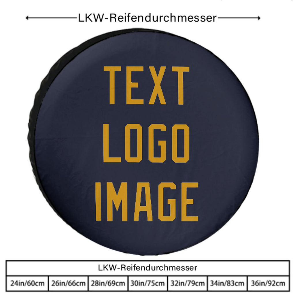 Custom Navy Yellow Truck Tires