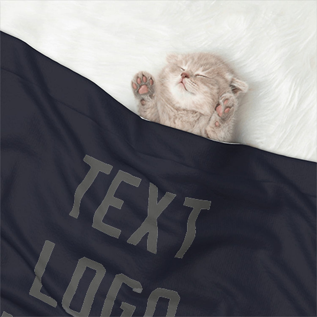Custom Navy Dark Grey Pet Blanket