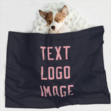 Custom Navy Light Pink Pet Blanket