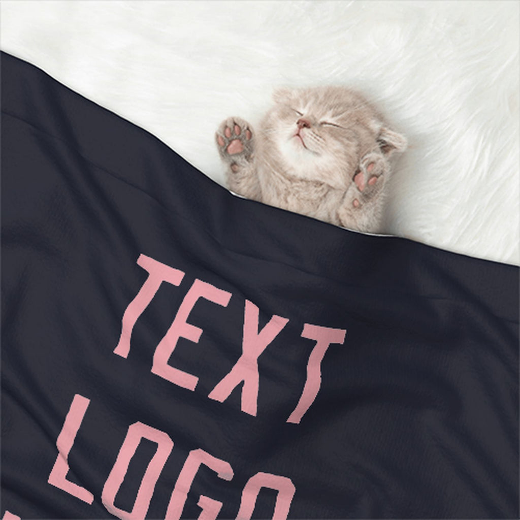 Custom Navy Light Pink Pet Blanket
