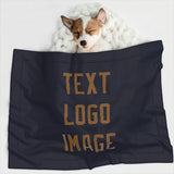 Custom Navy Khaki Pet Blanket