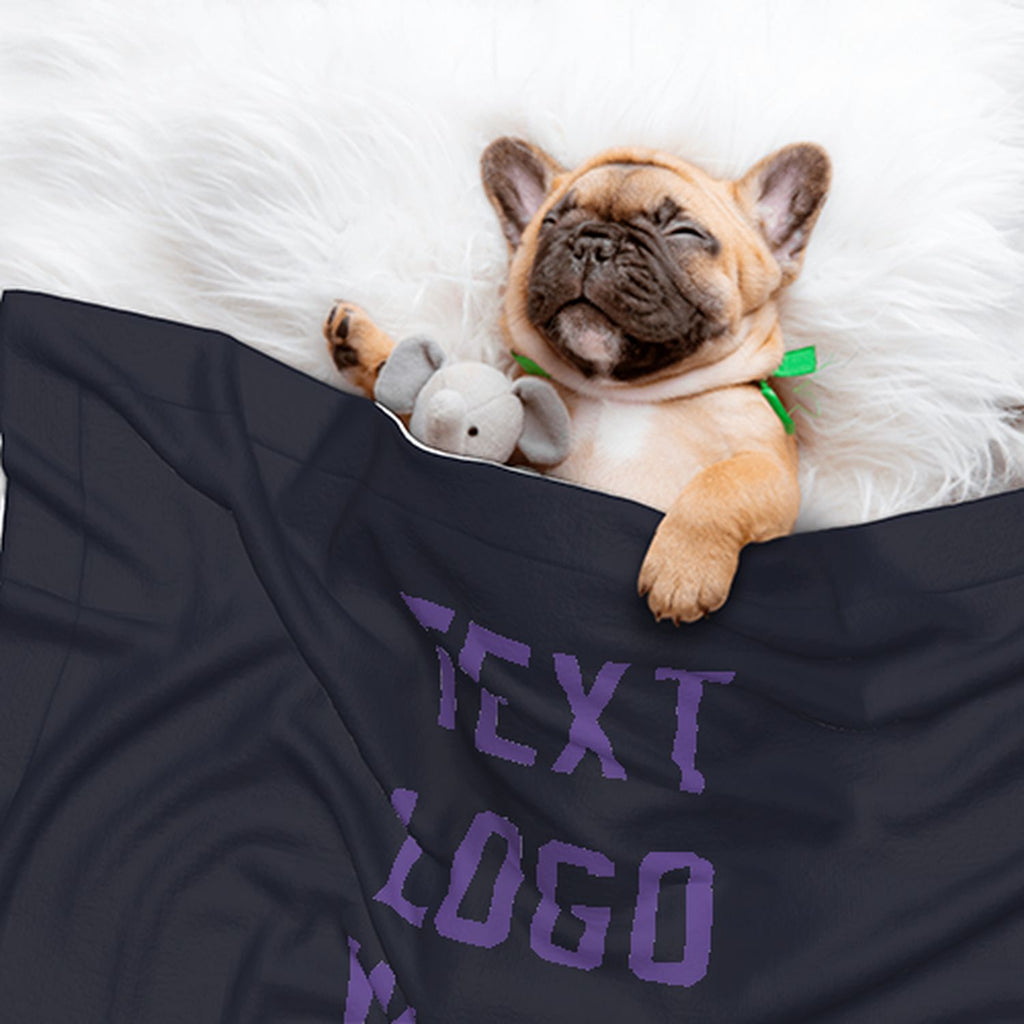 Custom Navy Light Purple Pet Blanket