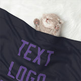 Custom Navy Light Purple Pet Blanket