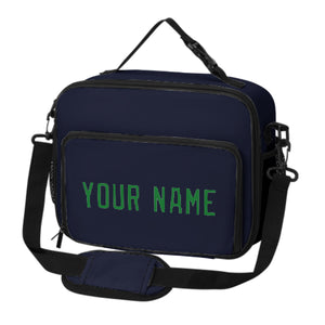 Custom Navy Emerald Green Lunch Bag