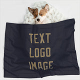 Custom Navy Light Khaki Pet Blanket