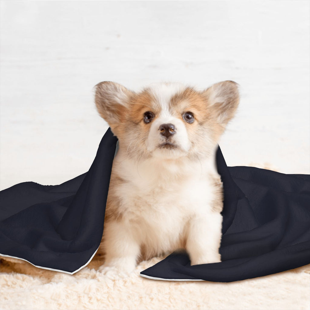 Custom Navy Light Khaki Pet Blanket