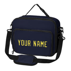 Custom Navy Light Yellow Lunch Bag