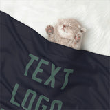 Custom Navy Blue Green Pet Blanket