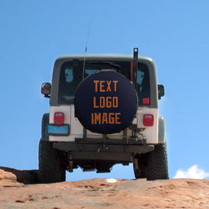 Custom Navy Orange Truck Tires