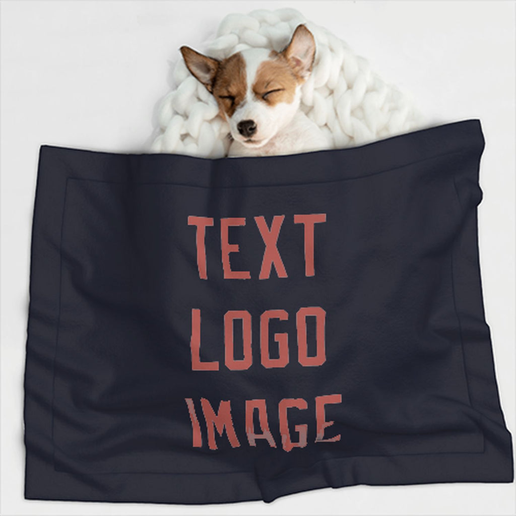 Custom Navy Copper Rose Pet Blanket