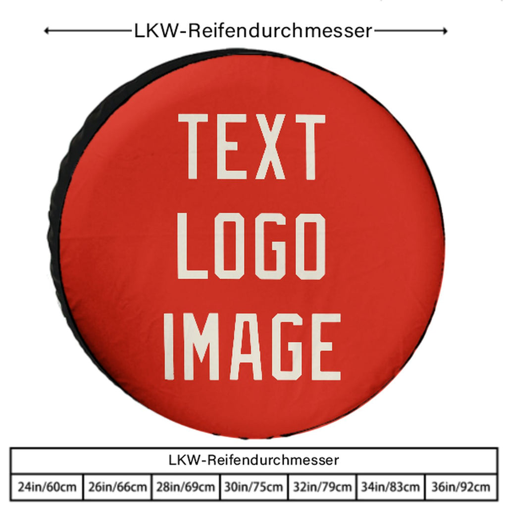 Custom Orange Red Cream Truck Tires