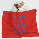 Custom Orange Red Sky Blue Pet Blanket