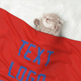 Custom Orange Red Sky Blue Pet Blanket