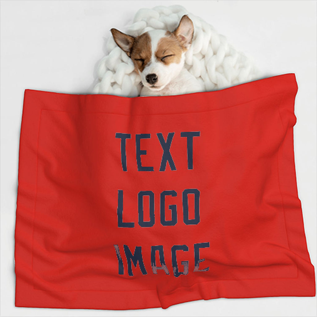 Custom Orange Red Blue Pet Blanket