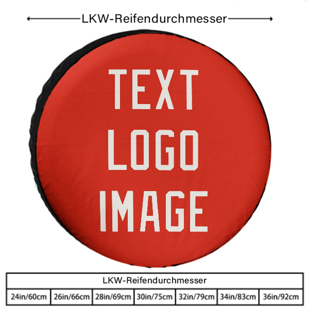 Custom Orange Red White Truck Tires