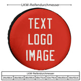 Custom Orange Red White Truck Tires