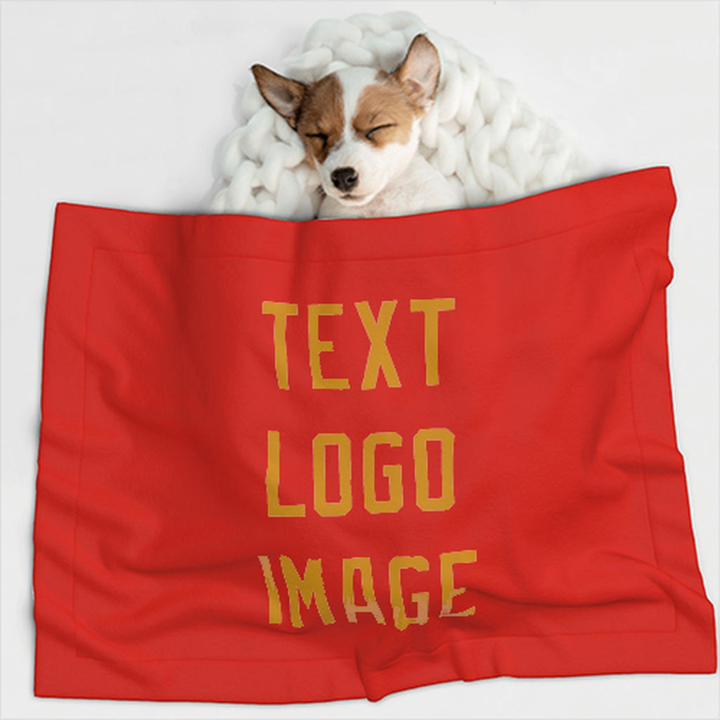 Custom Orange Red Yellow Pet Blanket