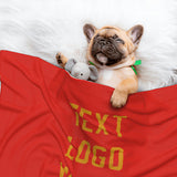 Custom Orange Red Yellow Pet Blanket