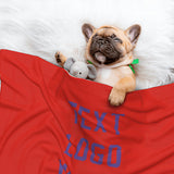 Custom Orange Red Light Purple Pet Blanket