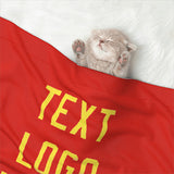 Custom Orange Red Light Yellow Pet Blanket