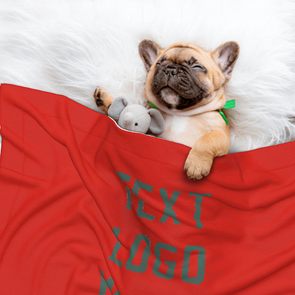 Custom Orange Red Blue Green Pet Blanket