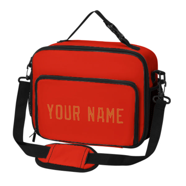 Custom Orange Red Orange Lunch Bag