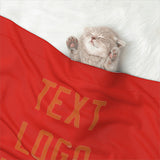 Custom Orange Red Orange Pet Blanket