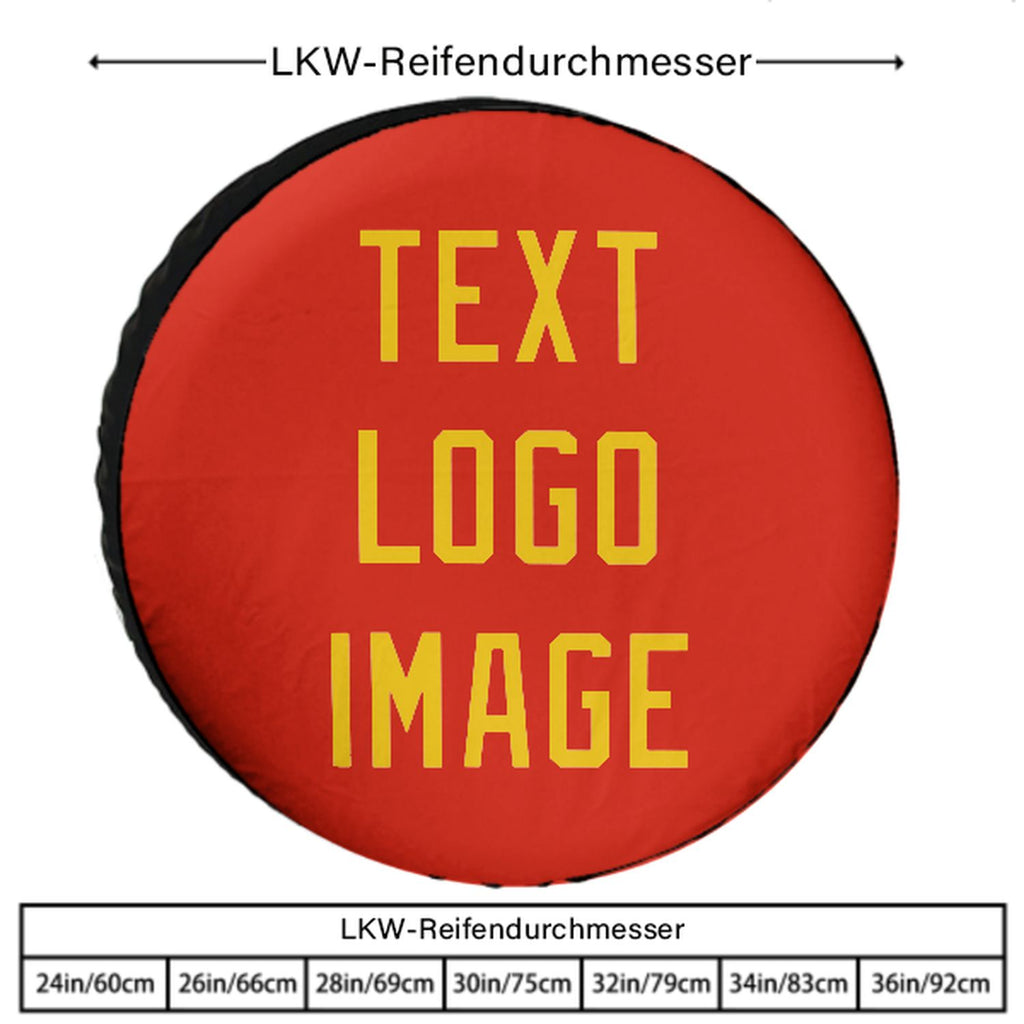 Custom Orange Red Gold Truck Tires