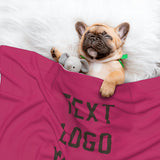 Custom Pink Brown Pet Blanket