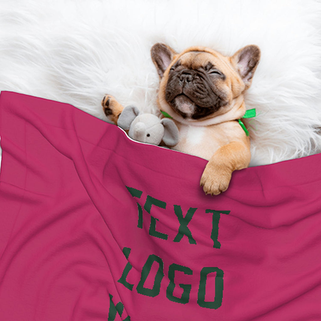 Custom Pink Green Pet Blanket